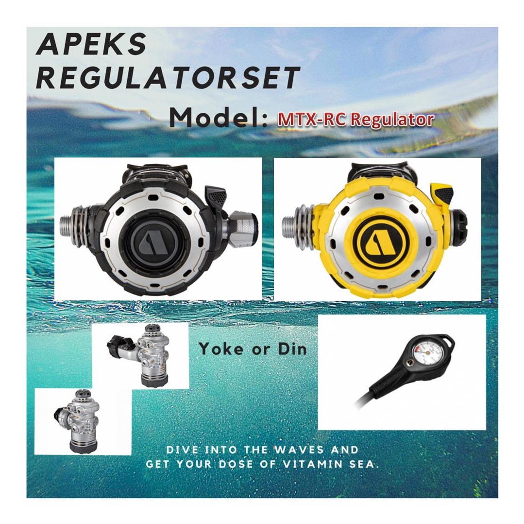 APEKS MTX-RC Regulator SET (new model) with MTX-RC regulator bag_available for 3 Options