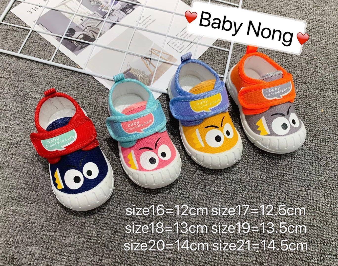 Baby Nong ใหม่ รองเท้าเด็กวัยหัดเดิน รองเท้าผ้าใบ รองเท้าเป่าโถวรองเท้าเด็กวัยหัดเดิน 1-3ขวบ