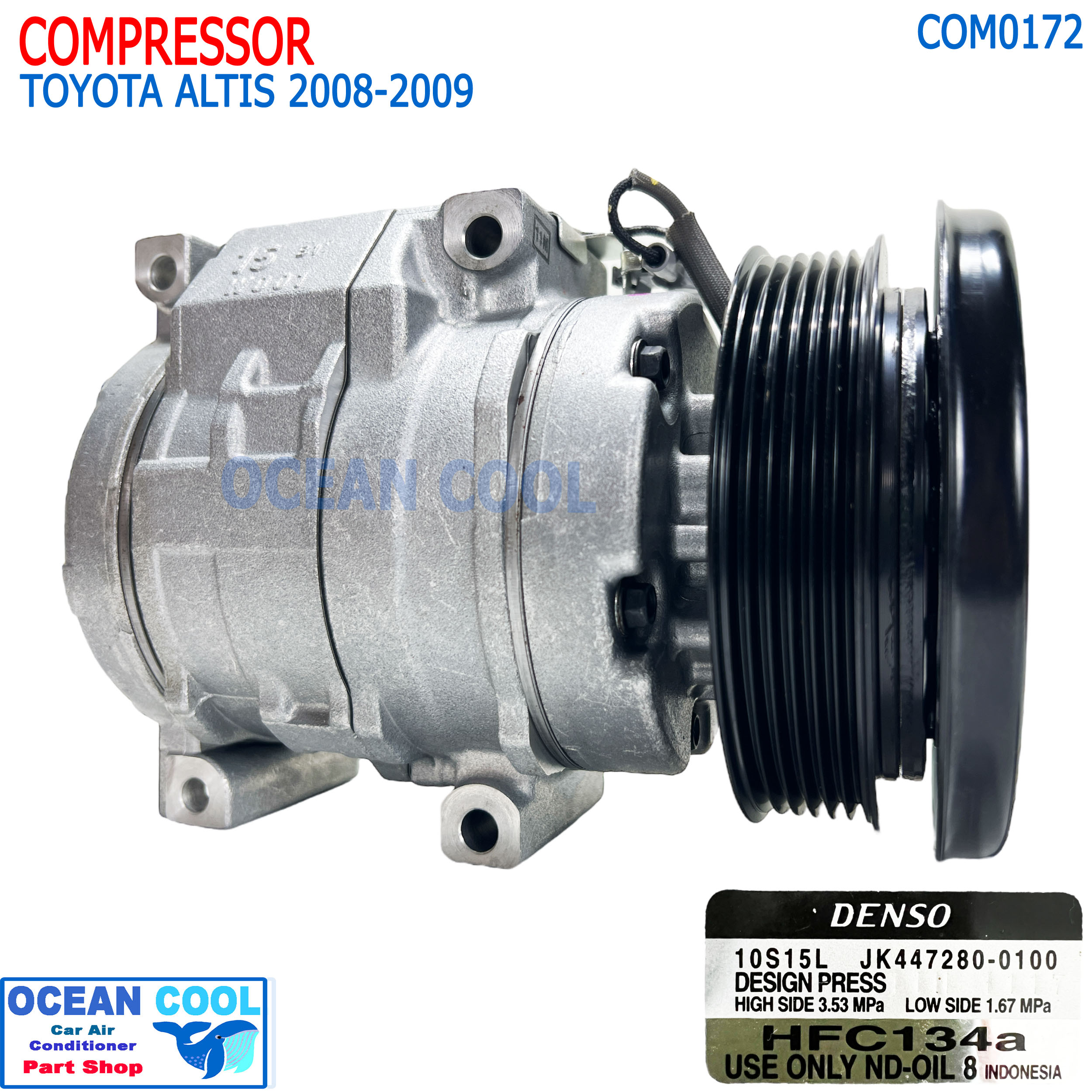 Compressor Toyota Altis’08 ราคา 14,500 บาท*ส่งฟรี