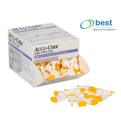 ACCU-CHEK Safe-T-Pro Uno 200 ชิ้น เข็มเจาะเลือดปลายนิ้ว | เข็มเจาะเลือดตรวจน้ำตาล | เข็มเจาะปลายนิ้วเบาหวาน EXP 31/01/2567