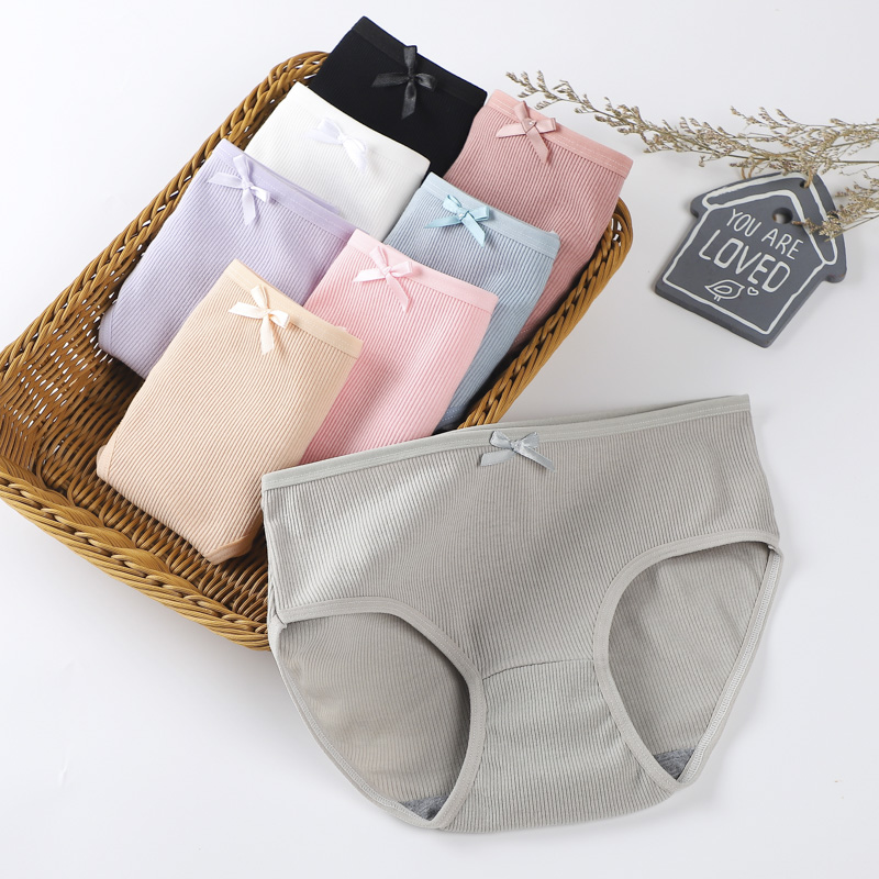 Underwear Shop กางเกงในแต่งโบว์น่ารัก สไตล์ญี่ปุ่น ราคาถูก ผ้าไนล่อน เนื้อผ้าบางเบา ใส่สบาย 0612#
