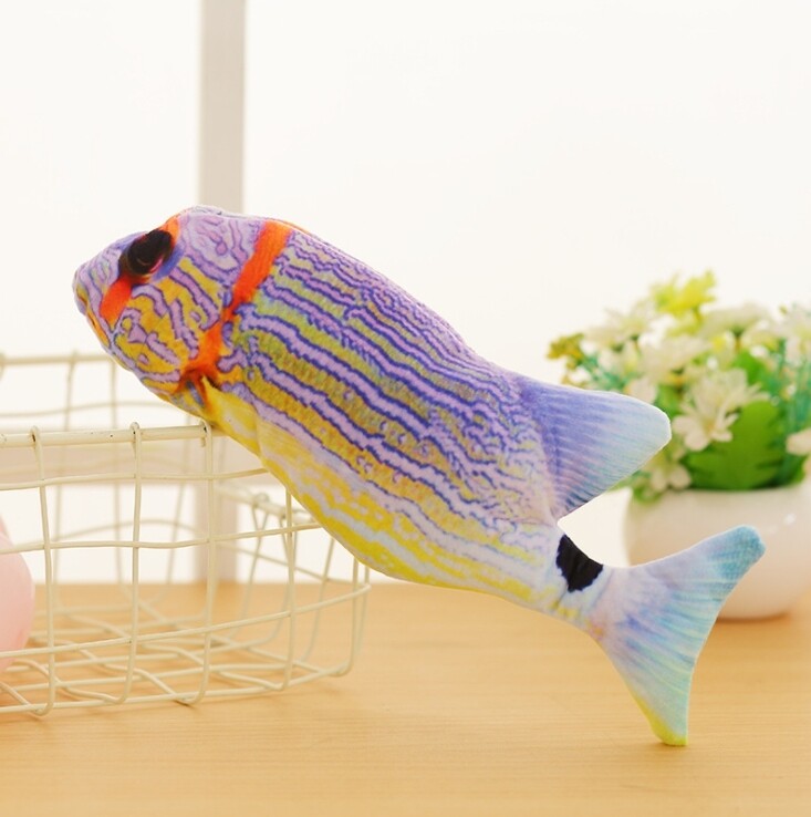 ปลาดิ้นได้ ปลาดุ๊กดิ๊ก ของเล่นแมว ชาร์จUSB ปลาของเล่น ปลาดุกดิก ปลาน่ารัก