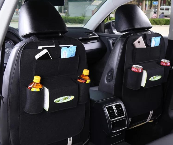 กระเป๋าเก็บมือถือและอุปกรณ์ติดเบาะรถ 1  ชิ้น กระเป๋าใส่สัมภาระอเนกประสงค์ด้านหลังเบาะ กระเป๋าติดรถยนต์Car seat bag