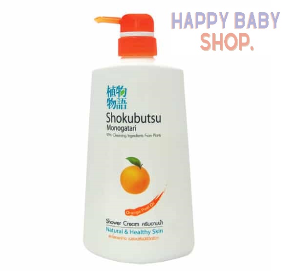 คูปองส่งฟรีSHOKUBUTSU ครีมอาบน้ำ โชกุบุสซึ โมโนกาตาริ สูตรผิวใสกระจ่าง เปล่งปลั่งมีชีวิตชีวา (กลิ่นส้ม) 500 มล.  1 ขวด