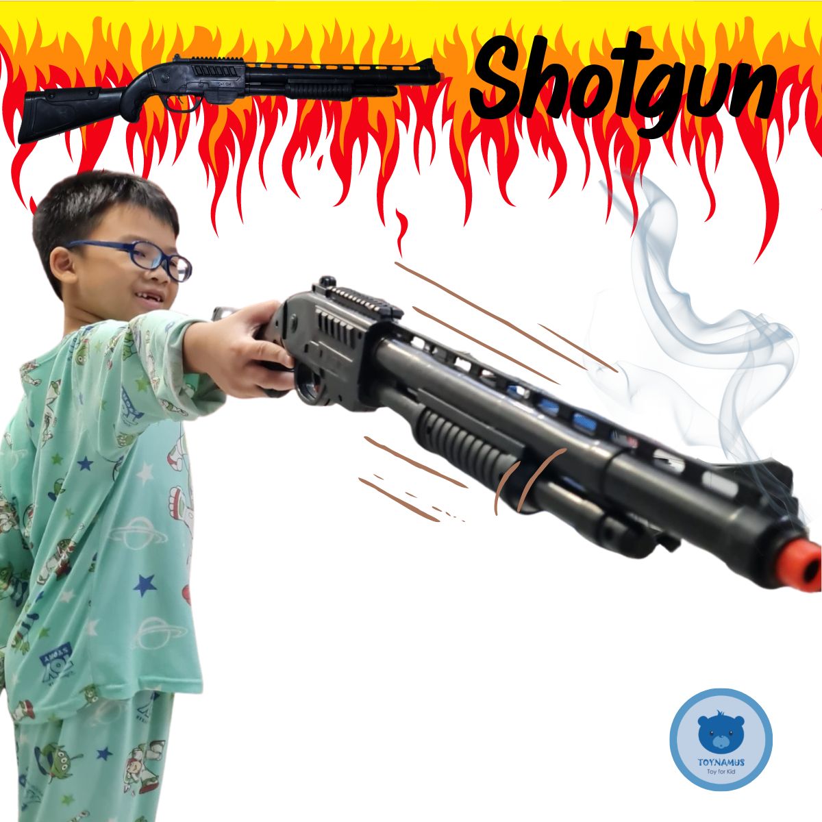toynamus ของเล่นเด็กผช ปืนของเล่นพลาสติก ไม่ต้องใส่ถ่าน มีเสียง ขนาด 41cm ปืนของเล่น ปืนทหาร ปืนยาว ราคา 79 บาท*ส่งฟรี