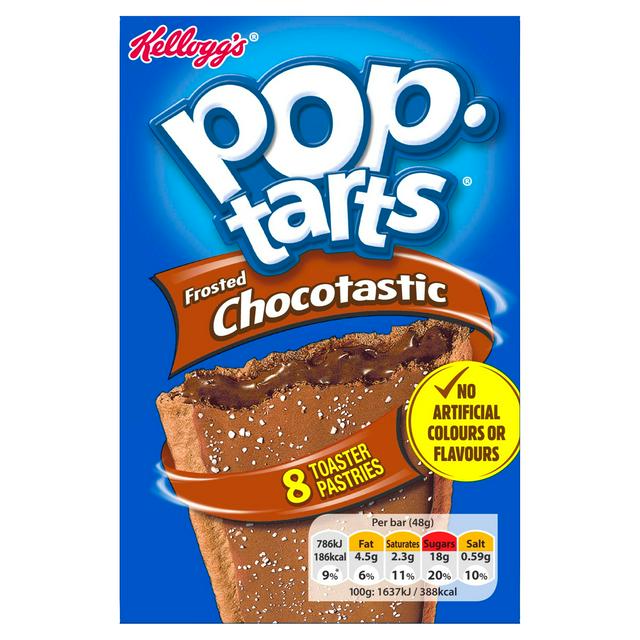 Kellogg's Pop tarts Frosted Chocotastic 384g เคลลอกก์ ป๊อปทาร์ต ขนมปังสอดไส้ช็อกโกแลต 384กรัม