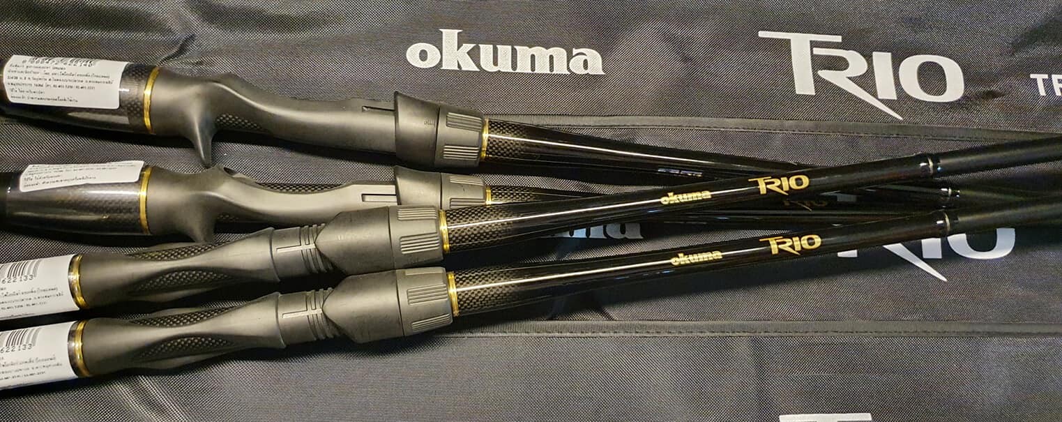 คันตีเหยื่อปลอม okuma TRIO คันเบ็ดตกปลา okuma TRIO เพิ่มความแกร่ง และพาวเวอร์ลิฟท์ให้ดีขึ้นด้วยแบลงค์เดี่ยว ร้าน Mata Fishing