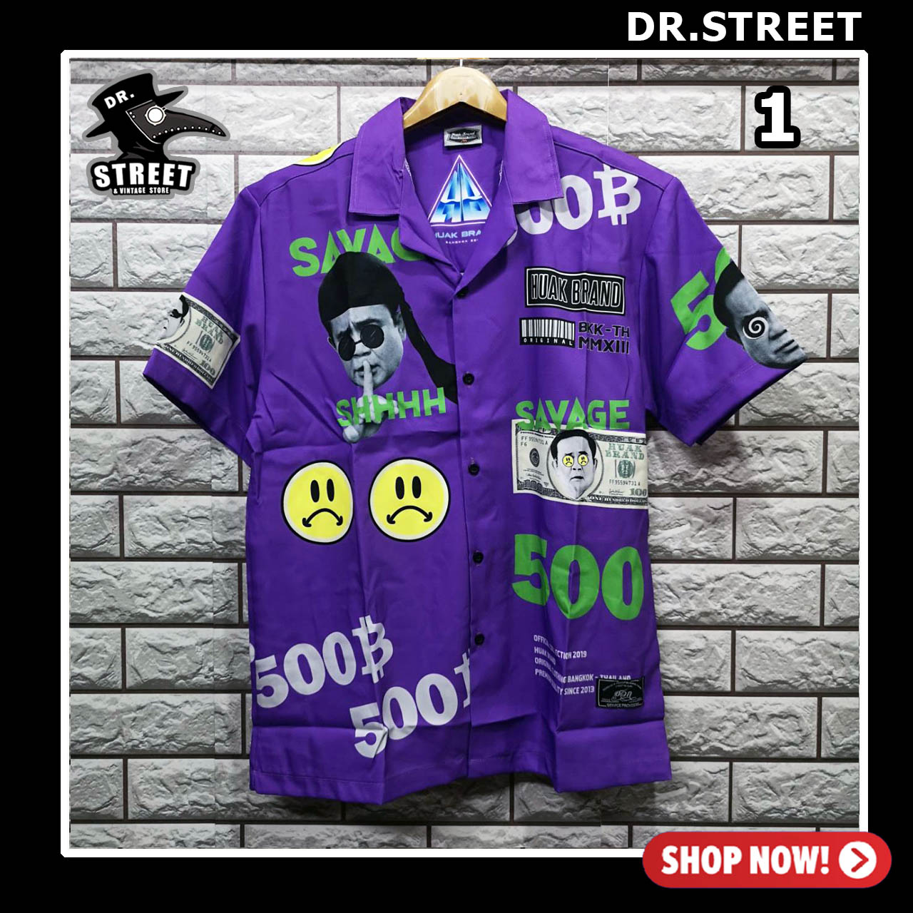 Dr.Street  เสื้อเชิ๊ต เสื้อคอ-ปก เสื้อแนวสตรีท เสื้อโอเวอไซต์ HUAK  (เสื้อ-กางเกง แยกขาย)