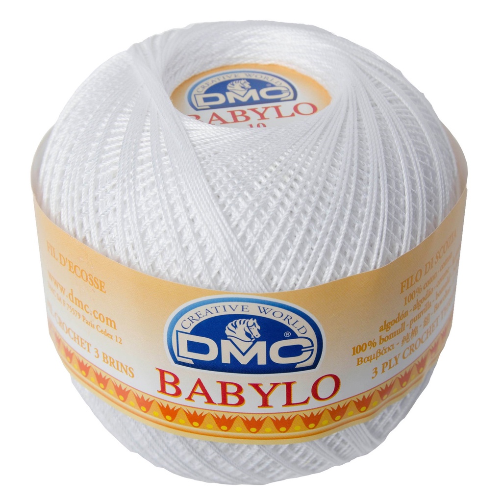 DMC babylo ไหมถัก No 10 ถักโครเชต์ ถักเสื้อ ขนาด 100 กรัม