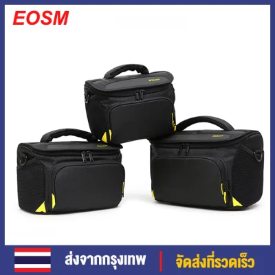 EOSM กระเป๋ากล้อง DSLR แบบพกพากล้องเก็บกล้องดิจิตอลกระเป๋าเก็บกล้องกันน้ําไนล่อนกระเป๋าถ่ายภาพสําหรับ Nikon D3100 D3200 D3300 D3400 DSLR Camera Shoulder Bag