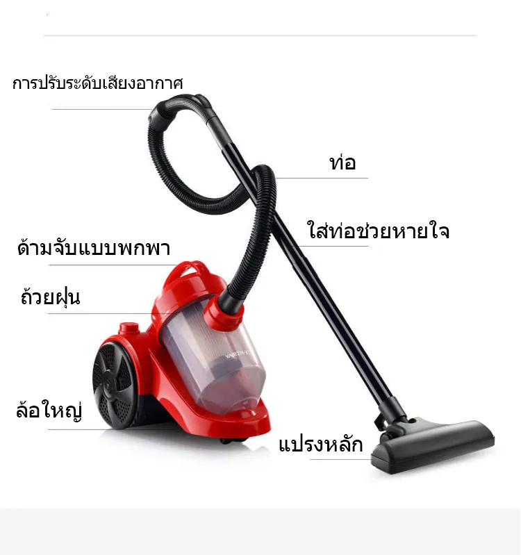 เครื่องดูดฝุ่น vacuum cleaner  เครื่องดูดฝุ่นอัจฉริยะ  ครื่องดูดเอนกประสงค์ เครื่องดูดฝุ่นไซโคลน ดูดฝุ่นทรงพลัง 1000W มาพร้อมกับหัวแปรงเอนกประสงค์ที่หลากหลาย