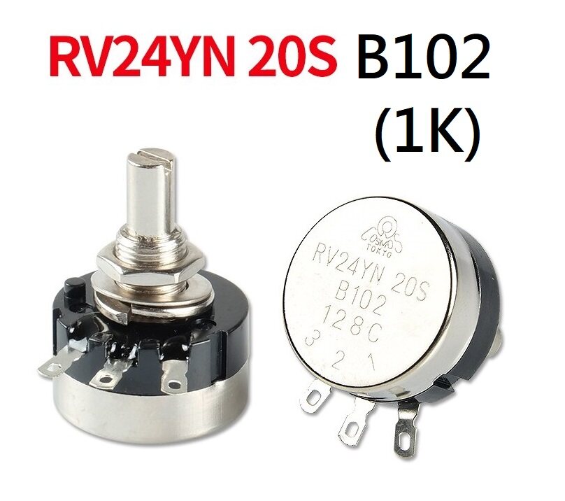 โวลุ่ม RV24YN B102(1K) / B202(2K) / B502(5K) / B103(10K) / B203(20K) / B503(50K) / B104(100k) / B504(500K)