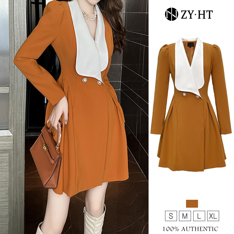 ZY.HT EraVogue เดรสผู้หญิง เดรสสีเหลือง เดรสสูท เดรสทรงเอ เดรสแขนยาว เดรสทำงาน เดรสออกงาน เดรสเซ็กซี่ เดรสเกาหลี ชุดออกงาน 10187 ราคา 1,823 บาท*ส่งฟรี