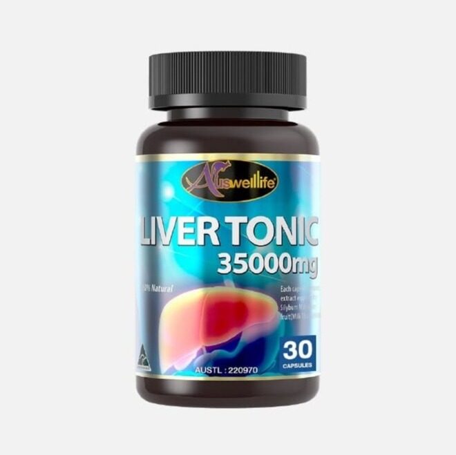 Auswelllife Liver Tonic 35000mg. วิตามินตับ อาหารเสริมตับ  จำนวน 30 แคปซูล (**สอบถามข้อมูลเพิ่มเติมทางแชทนะคะ เพราะ อย. ออกกฏคําโฆษณาเกินจริง**)