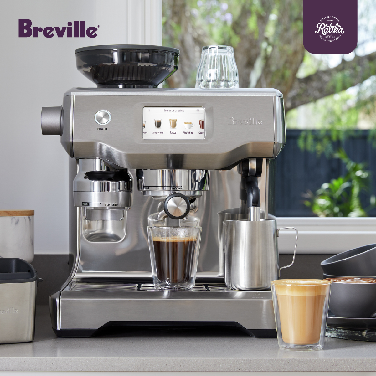 Ratika | เครื่องชงกาแฟเอสเพรสโซ Breville : The Oracle Touch Coffee Machine BES990BSS สี Steel ราคา 89,000 บาท*ส่งฟรี