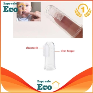 ภาพหน้าปกสินค้าEco Home แปรงเด็กทารก แปรงลิ้นทารก แปรงสวมนิ้ว ซิลิโคน BPA free Finger Toothbrush ลดอาการ ฟันผุ ฟันกร่อน จากการ ทาน นมผง 1 ชิ้น ซึ่งคุณอาจชอบสินค้านี้