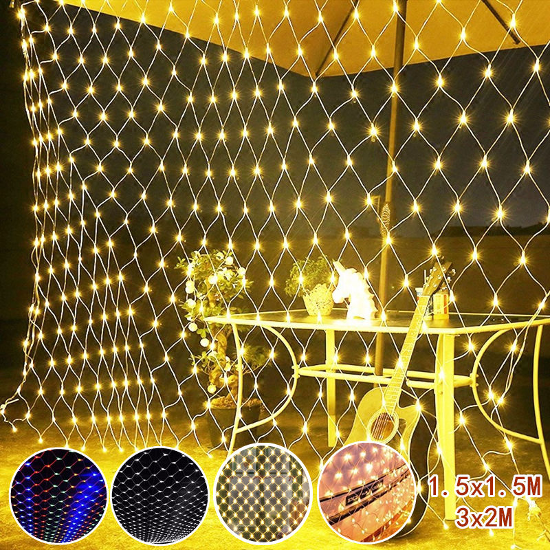 【BHQ FU】ไฟตกแต่ง ตาข่ายไฟ ไฟตาข่าง ขนาด ปรับได้8โหมด ประดับเทศกาล ไฟคริสต์มาส ตรุษจีน ไฟกระพริบ ราคา 101 บาท*ส่งฟรี