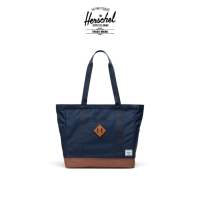 Herschel Supply กระเป๋าสะพาย กระเป๋าทรง Tote กระเป๋าสะพายไหล่ กระเป๋าผ้า ขนาดใหญ่ กระเป๋าลำลอง กระเป๋าใส่ของใช้ประจำวัน กระเป๋าโท้ต ทรงคลาสสิก เดินทาง ของแท้ รุ่น Heritage™ Tote Bag  15″/16″ laptop 24.5L - Navy/Saddle Brown ( 11467-02564-OS )