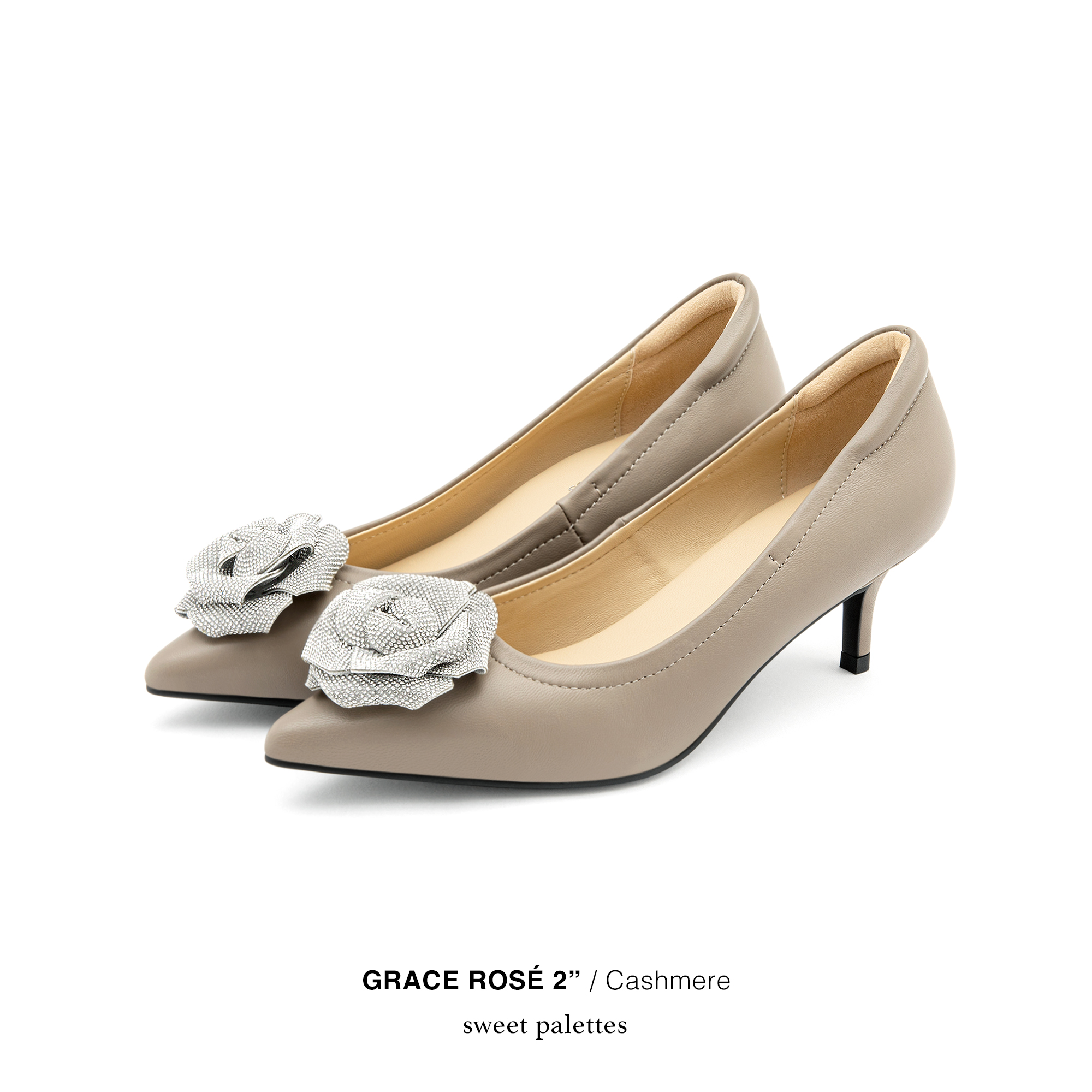 Sweet Palettes รองเท้าหนังแกะ Grace Rose' 2 inch Cashmere ราคา 3,090 บาท*ส่งฟรี