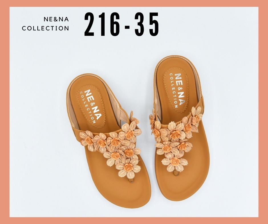 รองเท้าเเฟชั่นผู้หญิงเเบบเเตะสวม No. 216-35  NE&NA Collection Shoes