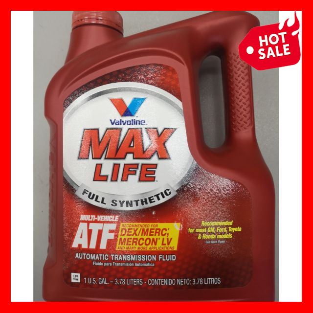 ❗️❗️ SEAL ❗️❗️ น้ำมันเกียร์ออโต้ ATF วาโวลีน MAX LIFE ขนาด 3.785 ลิตร !! เอนกประสงค์ แข็งแรง ทนทาน บริการเก็บเงินปลายทาง โปรโมชั่นสุดคุ้ม โค้งสุดท้าย ราคาถูก คุณภาพดี