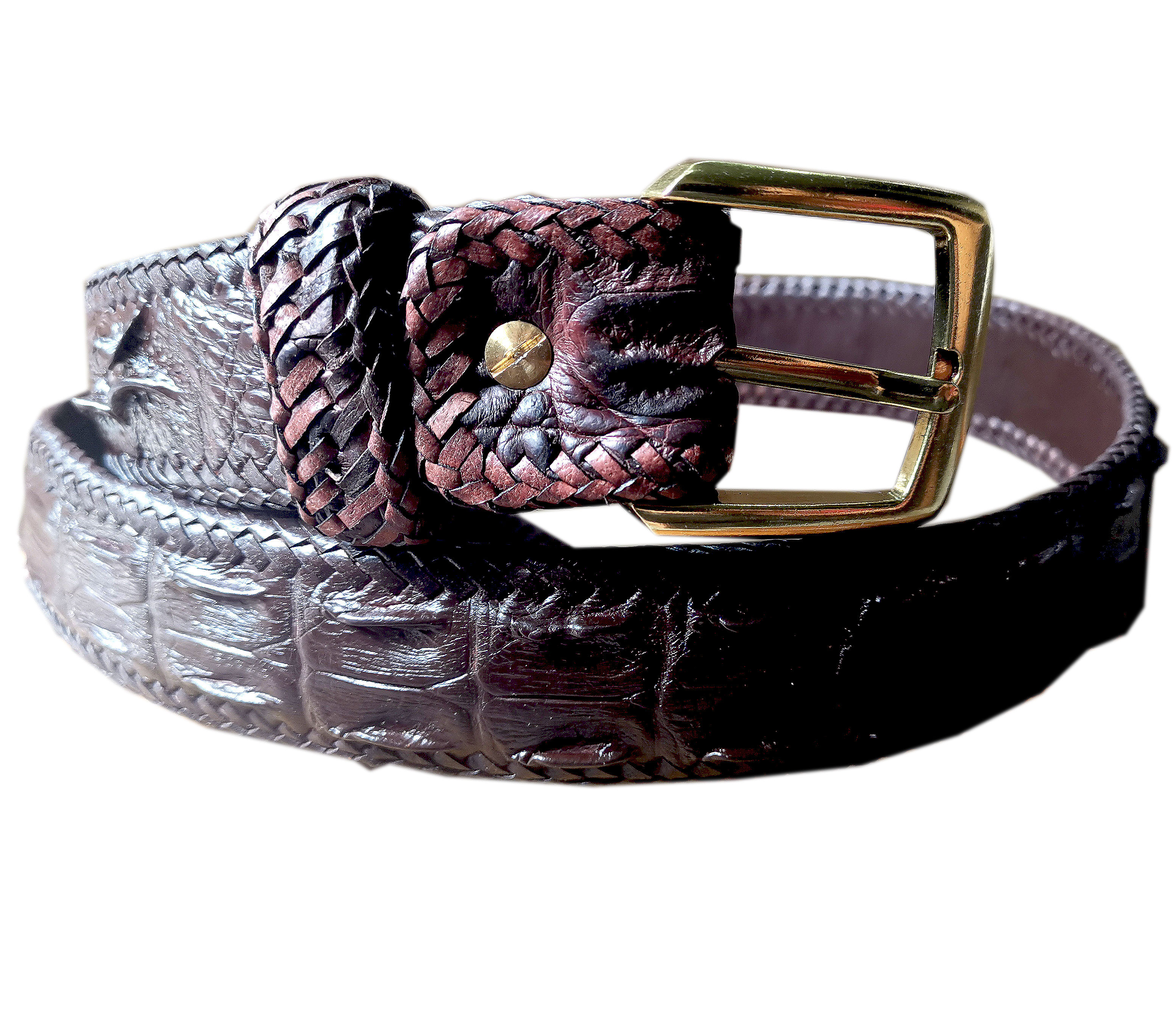 "งานสวย หนังแท้ต้องที่ร้าน BestCare "Belt-Buckle เข็มขัดหนังจระเข้แท้ พร้อมกับโหนกสวยๆ รุ่น 2 กระดูกคู่ (สีน้ำตาล) เป็นหนังแผ่นเดียวยาวตลอดเส้น 47 นิ้ว Verry Cool Crocodile Genuine ราคา 2,500 บาท*ส่งฟรี