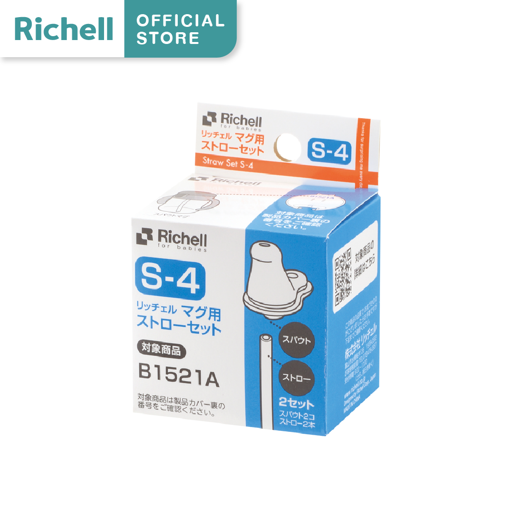 Richell Baby(ริเชลล์)Straw Set S-4 อะไหล่หลอดแก้วน้ำRichellTLI ฝา 1 แบบนอนดูดได้ ราคา 250 บาท*ส่งฟรี