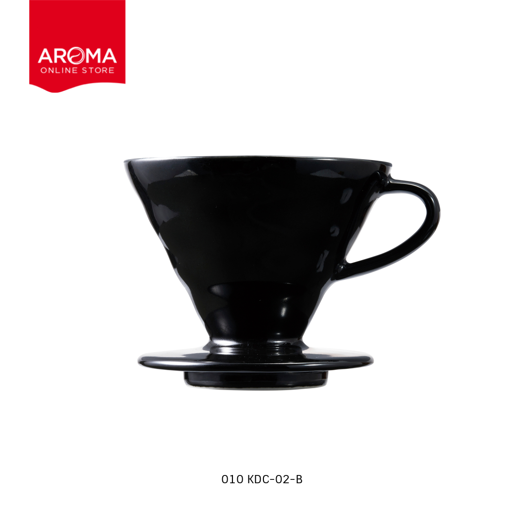 Hario ดริปเปอร์ 02 เซรามิค สีดำ /HARIO(010) V60 Dripper 02 KASUYA Model-KDC-02-B ราคา 1,219 บาท*ส่งฟรี