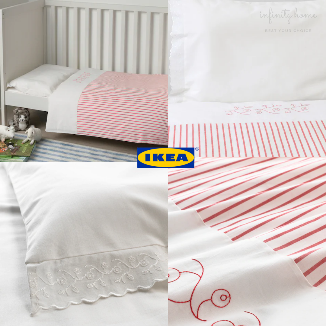 ปลอกผ้านวมและปลอกหมอนเด็กอ่อน, ลายทาง 110x125/35x55 ซม.IKEA GULSPARV