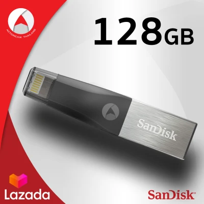 SANDISK FLASH DRIVE iXpand Mini 128GB FOR IPHONE&IPAD (SDIX40N_128G_GN6NE) แฟลชไดร์ฟ สำหรับ ไอโฟน ไอแพด ประกัน Synnex 2ปี