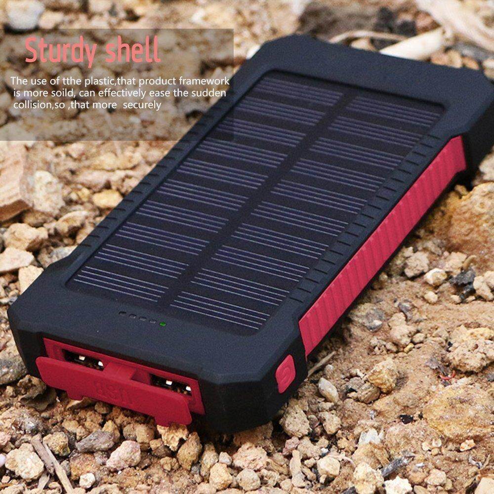 [พร้อมส่งจากไทย]แบตสำรอง แบตเตอร์รี่สำรอง พาวเวอร์แบงค์ พลังงานแสงอาทิตย์ Portable Solar Power Bank 20000mah Waterproof External Battery Backup Powerbank 20000 mah Phone Battery Charger