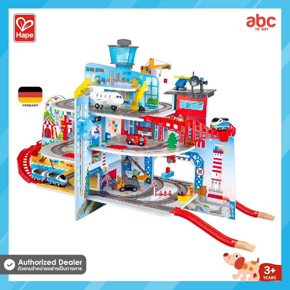 ของเล่นและโมเดลสะสม Hape ของเล่นไม้ ชุดภูเขารถไฟในเมือง Citywide Mountain Train ของเล่น เด็ก เสริมพัฒนาการ สำหรับเด็ก 3 ปีขึ้นไป