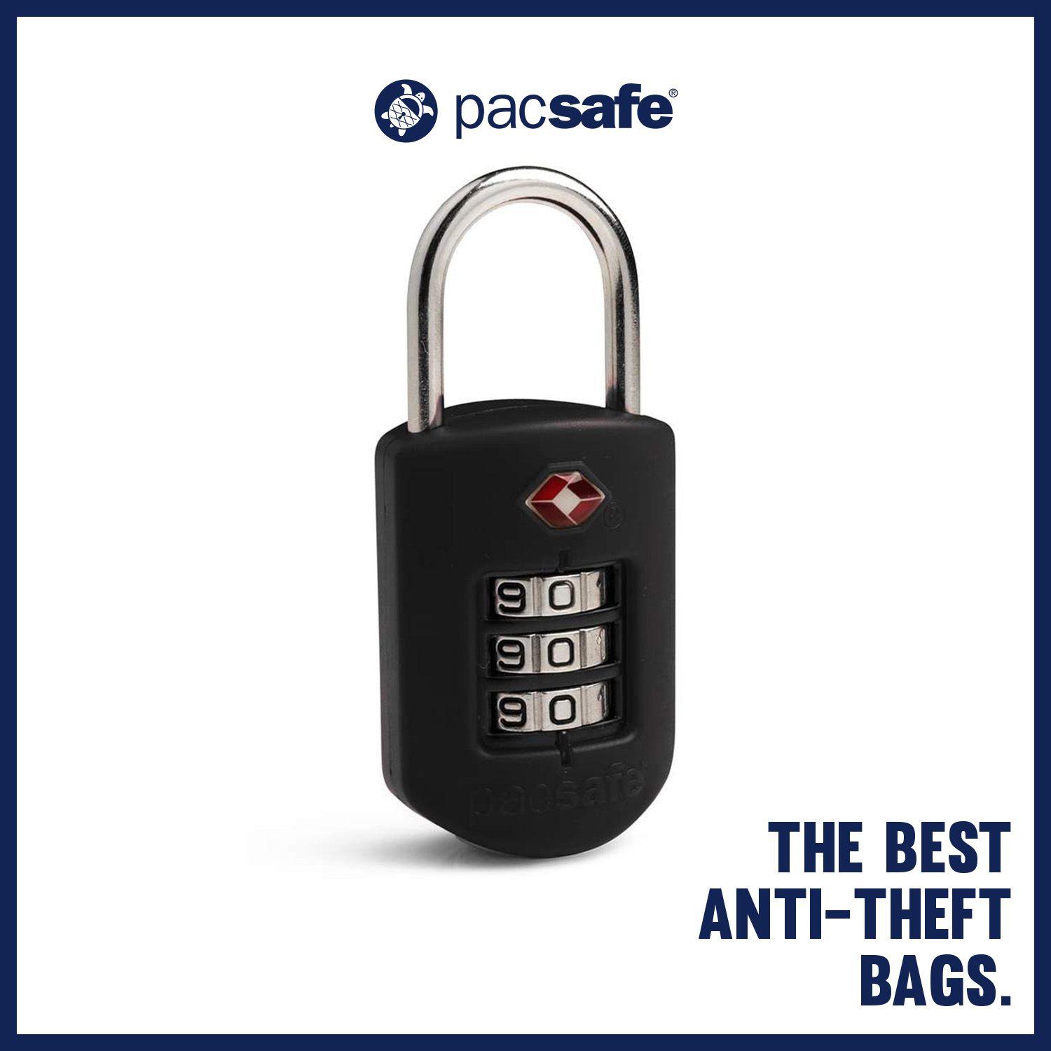 Pacsafe PROSAFE 1000 TSA COMBINATION PADLOCK ANTI-THEFT กุญแจล็อคกระเป๋า กันขโมย