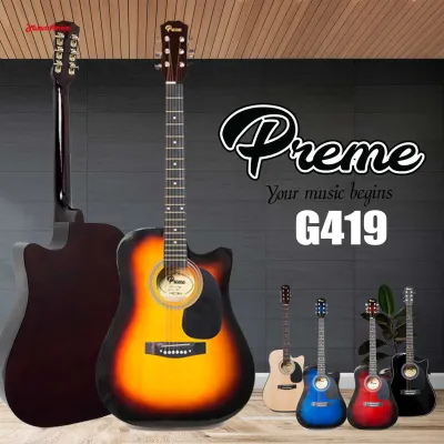 Preme G419 Acoustic Guitar for Beginners 41 Inch
