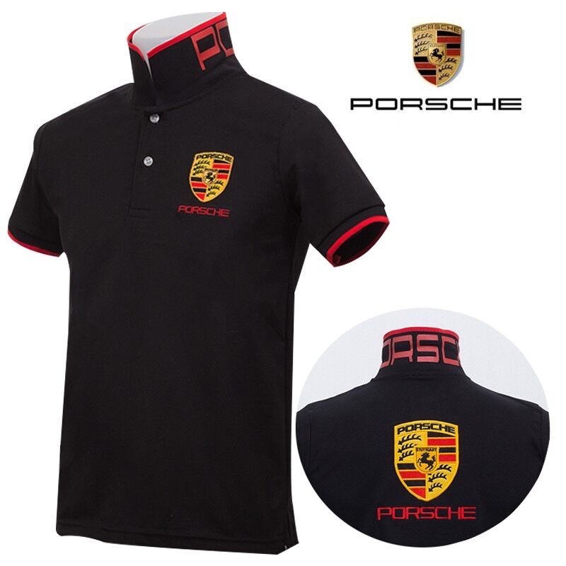 เสื้อผ้าคอปก โลโก้Porsche ดูดี โดดเด่น มีเอกลักษณ์เนื้อผ้า Cotton แท้