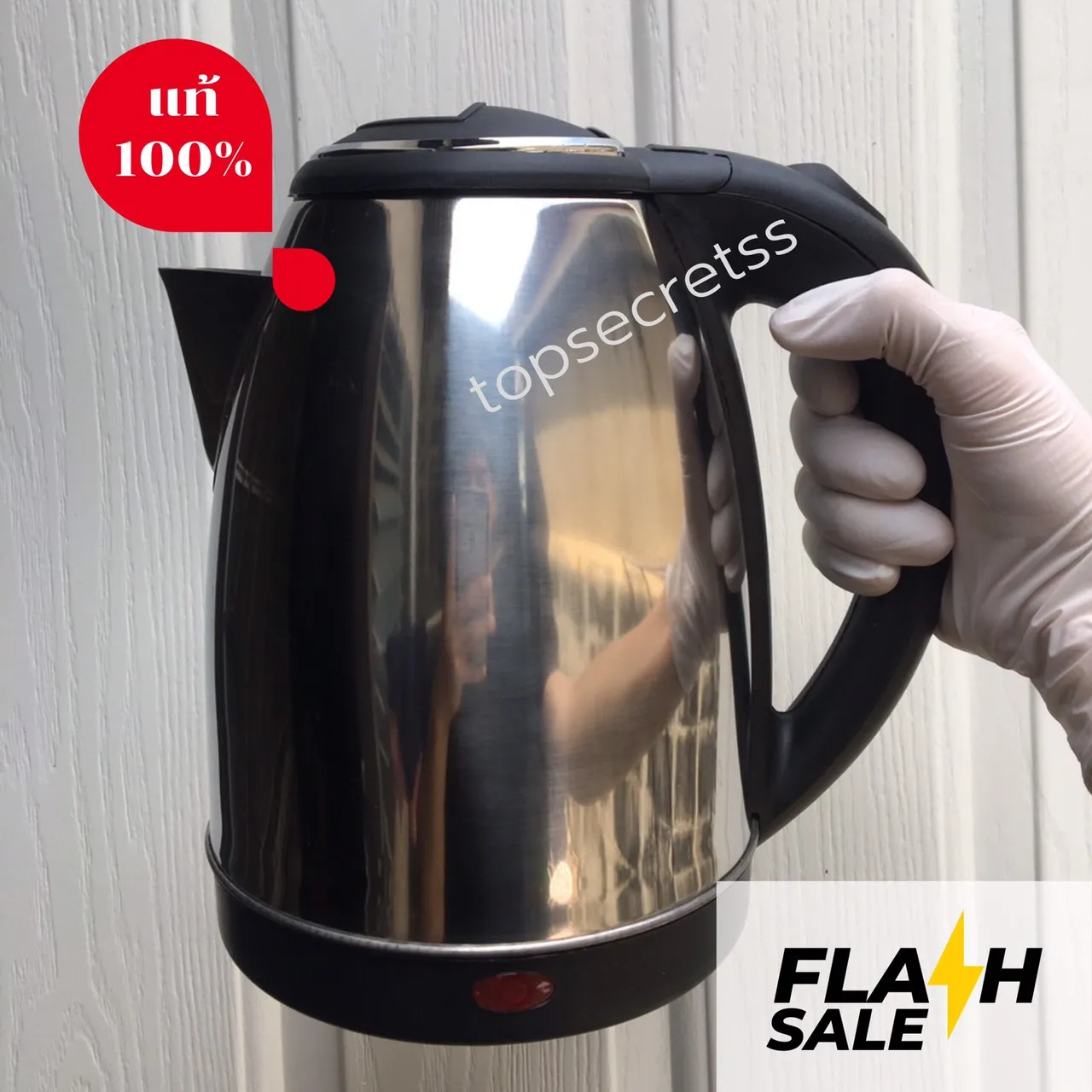 กาต้มน้ำไฟฟ้า ElectricKettle กาต้มน้ำร้อนไฟฟ้าสแตนเลส ขนาด 1.8 L ส่งฟรี
