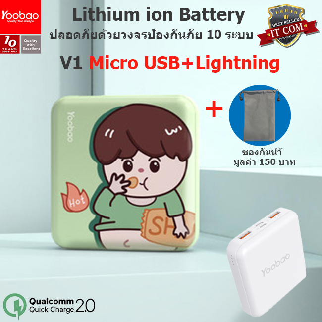 Yoobao MG20Mini(ฟรีซองกันน้ำ)20000mAh Fast Charge USB2.1A Super Mini Power Bank แบตเตอรี่สำรอง