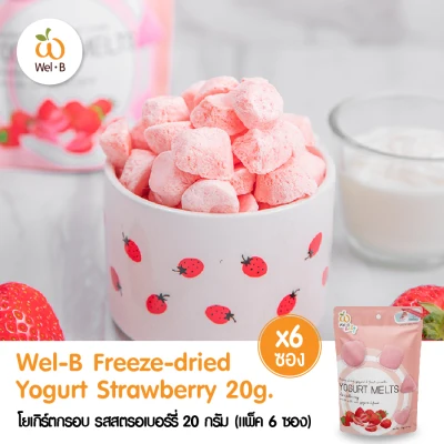 Wel-B Freeze-dried Yogurt Strawberry 20g. (Pack 6 pcs.)