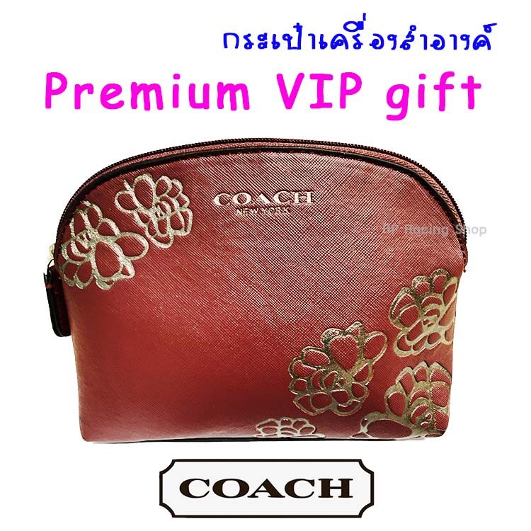❤ พร้อมส่งค่ะ ❤กระเป๋าเครื่องสำอางค์ coach Premium VIP gift  ?กระเป๋า coach แดง