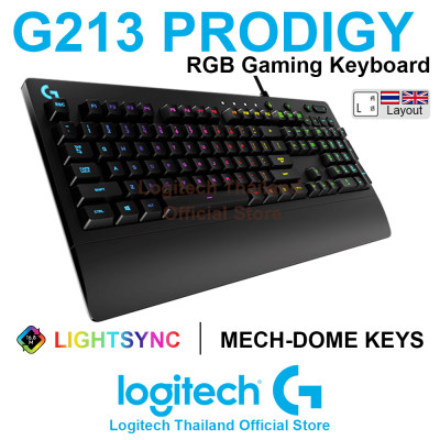 Logitech G213 Prodigy RGB Gaming Keyboard คีย์บอร์ดสำหรับเล่นเกมส์ ของแท้ ประกันศูนย์ 2ปี Logitech G213 Prodigy RGB Gaming Keyboard คีย์บอร์ดสำหรับเล่นเกมส์ ของแท้ ประกันศูนย์ 2ปี