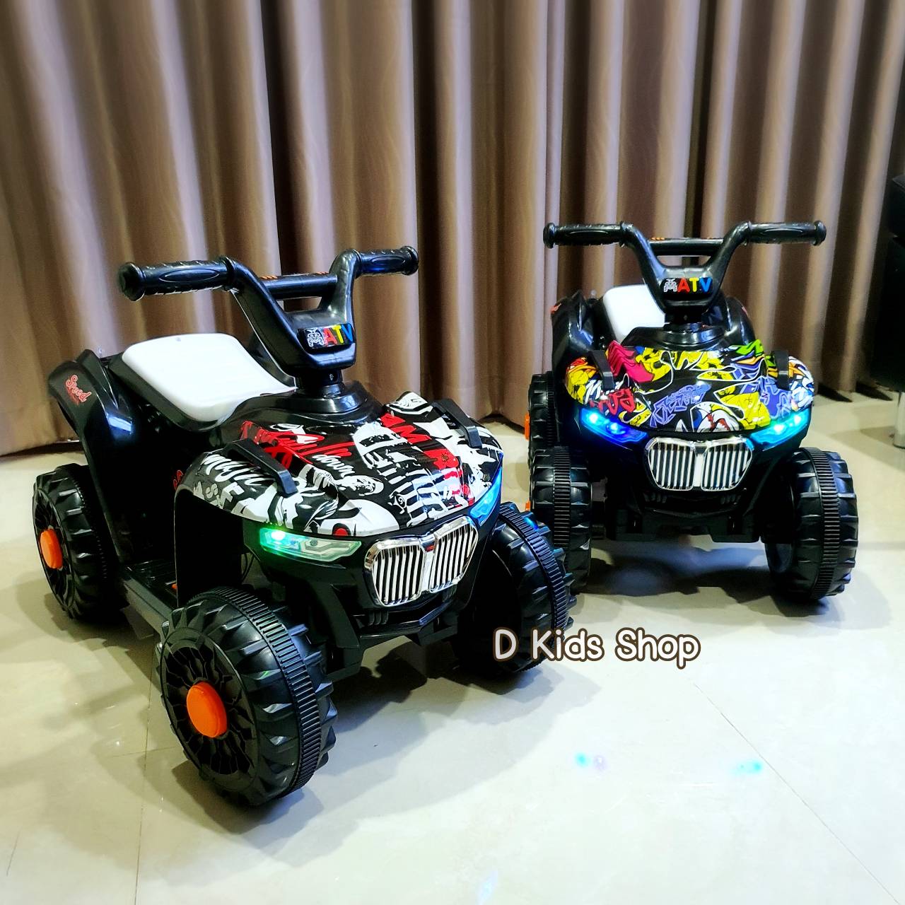 DDtoys รถแบตเตอรี่ด็ก รถเด็กนั่ง ทรง ATV หน้าบีเอ็มมินิ Mini ATV ทรง bmw ขับได้จริง ขนาด1มอเตอร์ No.2128