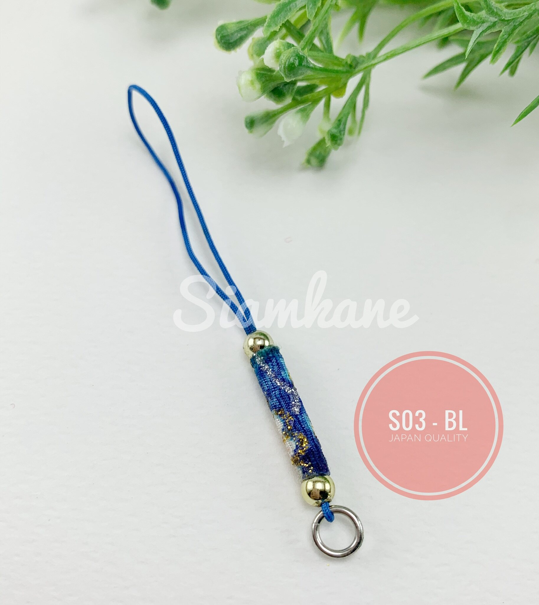 Strap DIY เชือกห้อยโทรศัพท์ ไหมญี่ปุ่น รุ่นผ้ากิโมโน S03