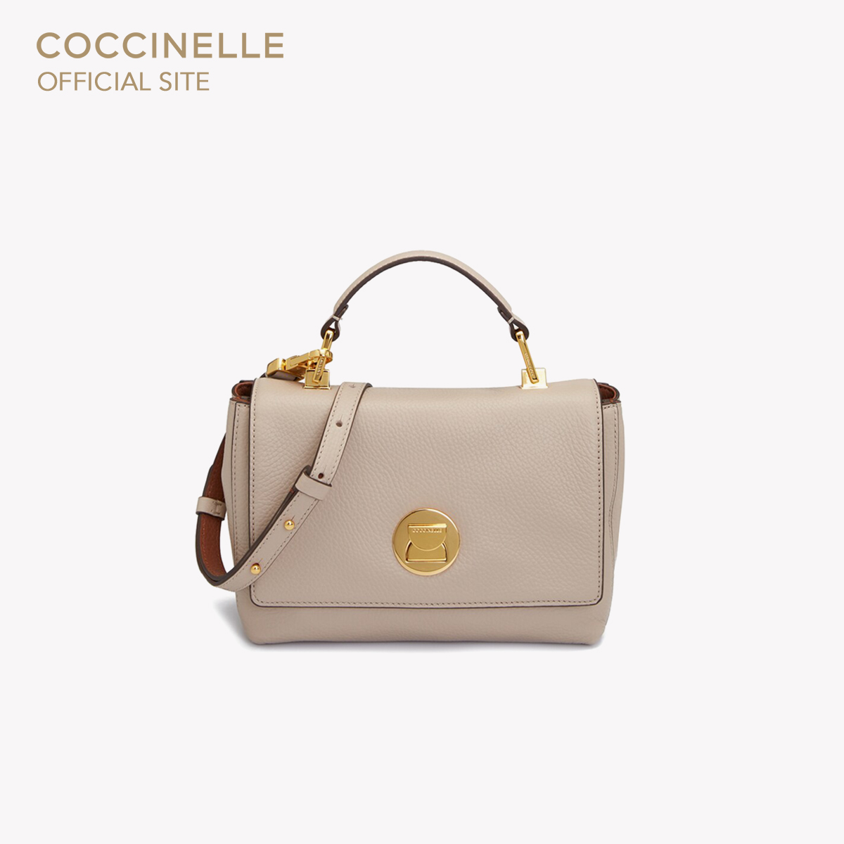 COCCINELLE LIYA MINI HANDBAG 584001 POWD.PINK/BRULE ราคา 14,900 บาท*ส่งฟรี