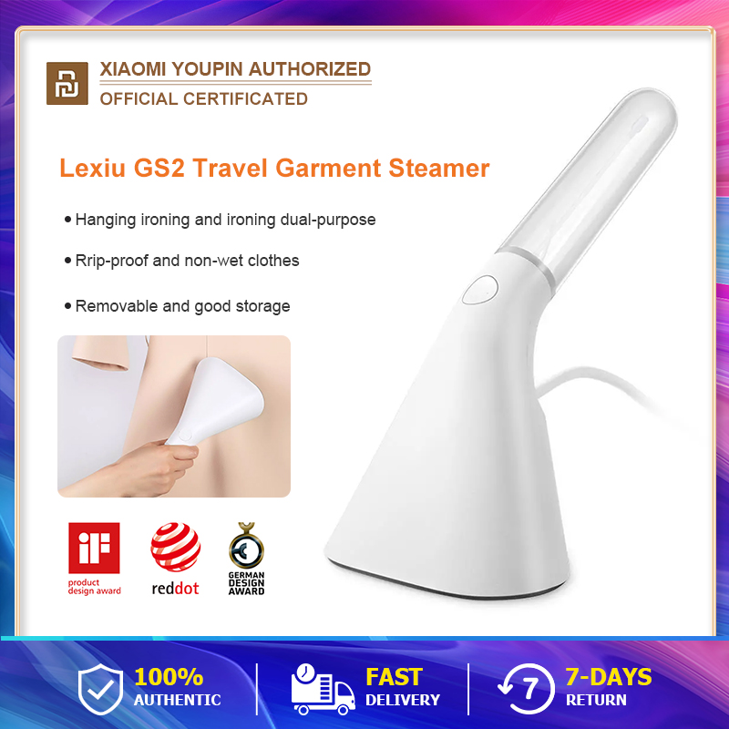 Xiaomi Lexiu Garment Steamer เตารีดพกพา, เตารีดพกพาHome, Travelเตารีดพกพา,กำลังไฟ 850 วัตต์ เตารีดผ้าไอน้ำแบบใช้มือรีดขนาดเล็กสะดวกในการพกพาMetal Steam Head Hang