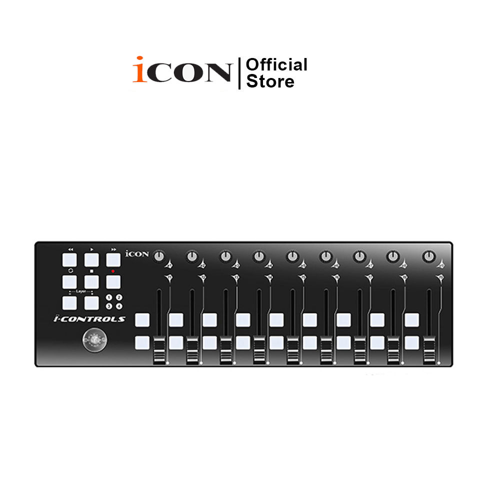 iCON iControlsBlack คอนโทรลเลอร์ 9 Faders 18 Buttons