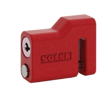 SOLEX กุญแจล็อคดิสเบรค มอเตอร์ไซค์  Model. 9040 สีแดง