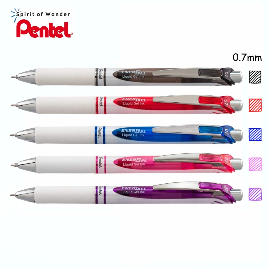 Pentel ปากกาหมึกเจล เพนเทล Energel Pearl ด้ามมุก BL77PW 0.7mm