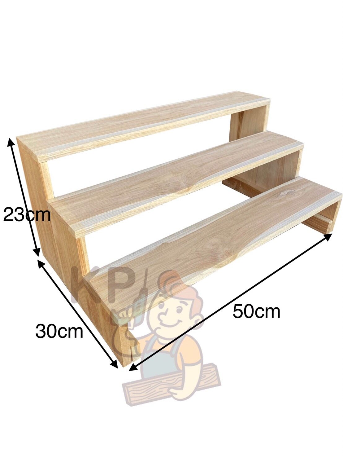 ชั้นวางของ 3ชั้นบัน ได ไม้สักแท้ ทนทาน ไม้ 50cm