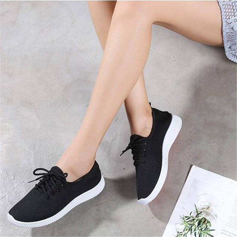 canvas shoesรองเท้าผ้าใบสตรีลดกระหน่ำฤดูร้อนระบายอากาศได้รองเท้าสตรี