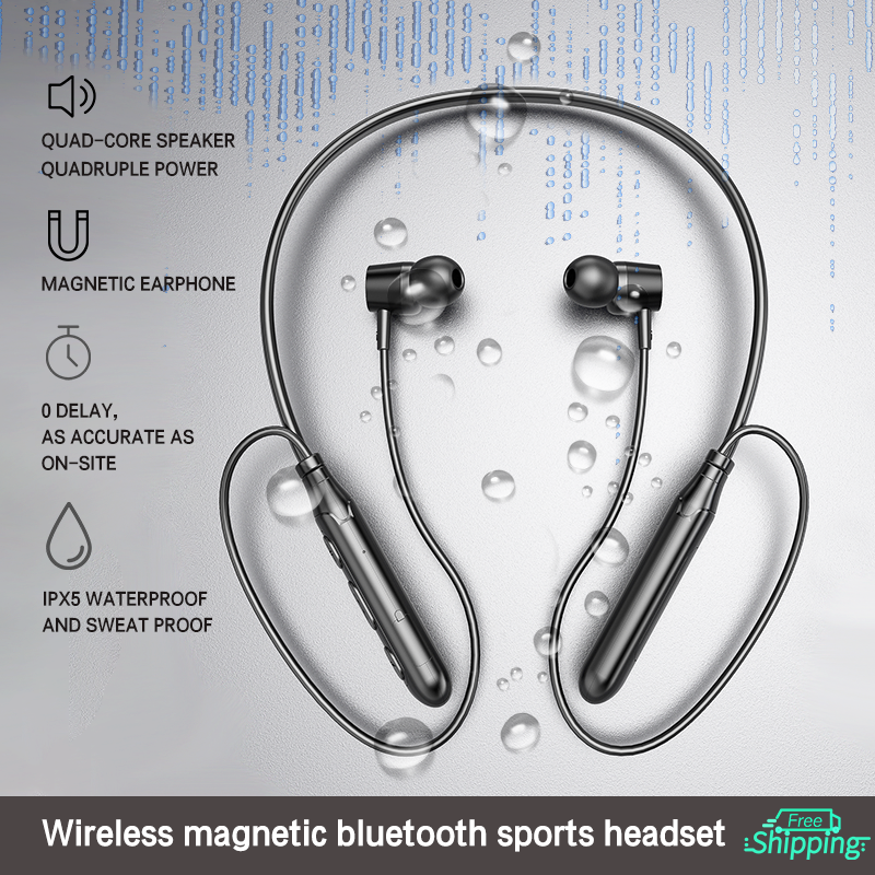 Climber หูฟังบลูทูธไร้สาย กันน้ำ in-ear Waterproof wireless Bluetooth Earphone หูฟังกีฬา Neckband sport headphone Wireless Earbuds หูฟังกันน้ำกีฬา หูฟังบลูทูธสเตอริโอ For Android/iOS with Mic for Sports Gym and Travel BT-86